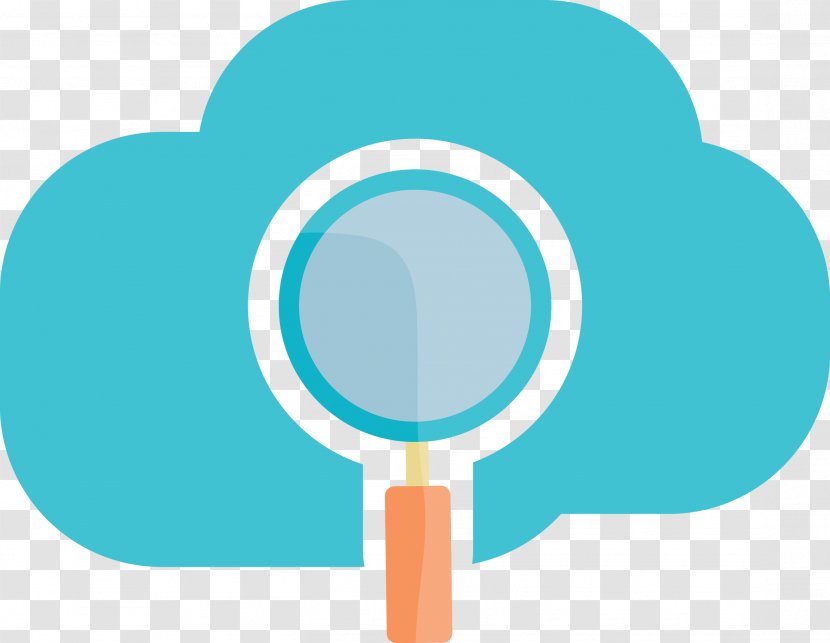 Magnifying Glass Cloud Computing Internet Of Things - Data - And Map Transparent PNG