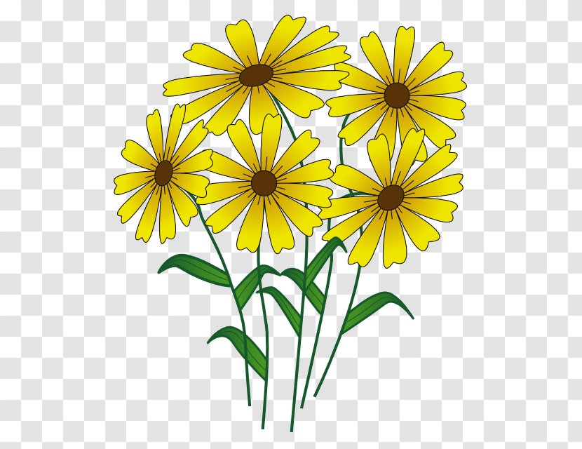 Flower Bouquet Clip Art - Plant Stem - Yellow Flowers Transparent PNG