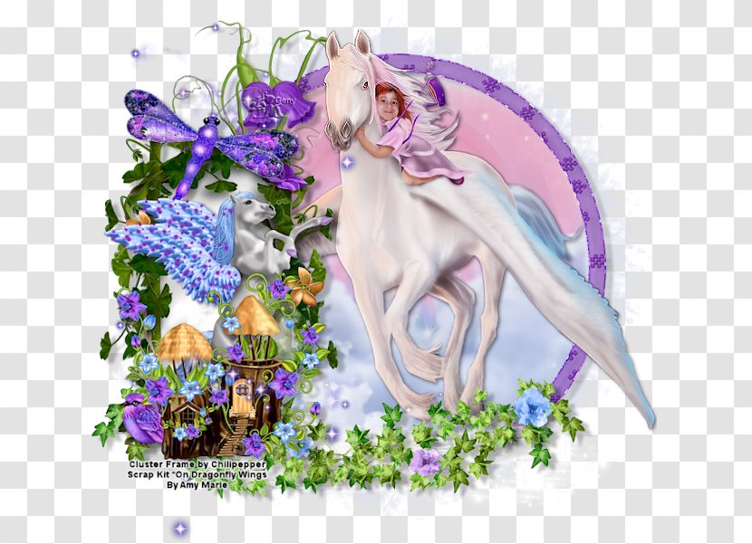 Horse Floral Design Fairy - Lavender Transparent PNG
