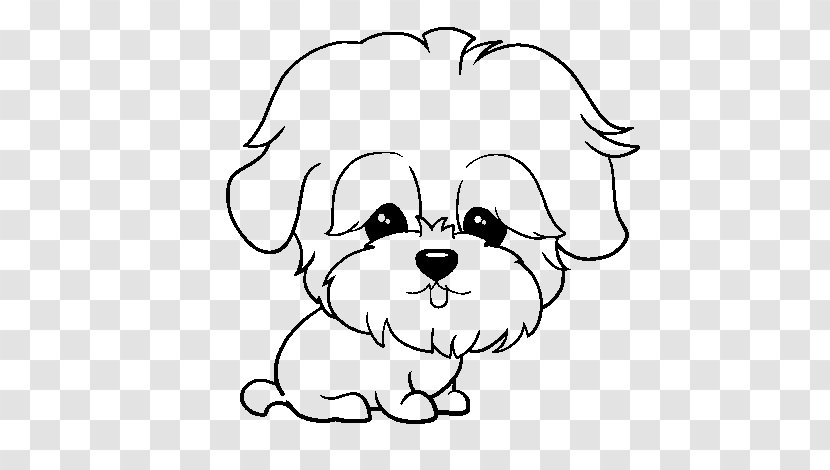 Maltese Dog Drawing Painting Dibujo: Mascotas - Flower - Cane Transparent PNG