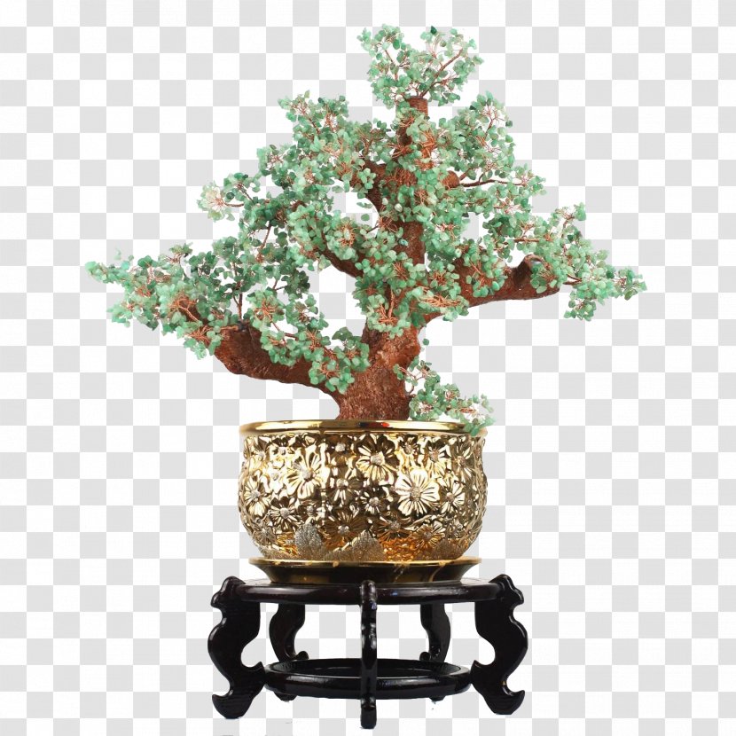 Bonsai Tree Quartz Tmall - Goods - Emerald Decoration Flowers Transparent PNG