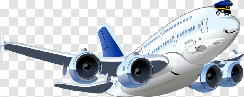 Airplane Cartoon - Jet Engine Transparent PNG