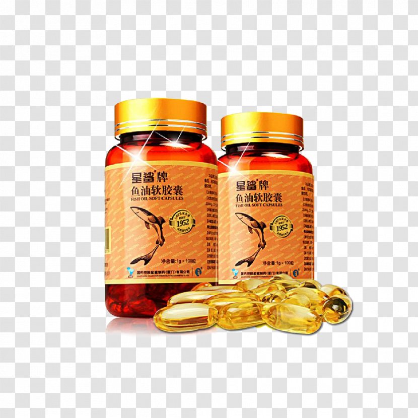 Dietary Supplement Fish Oil Capsule Plastic Bottle - Bottled Capsules HD Material Transparent PNG