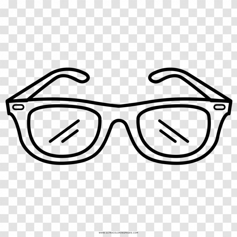 Sunglasses Drawing Goggles Coloring Book - Monochrome Photography Transparent PNG