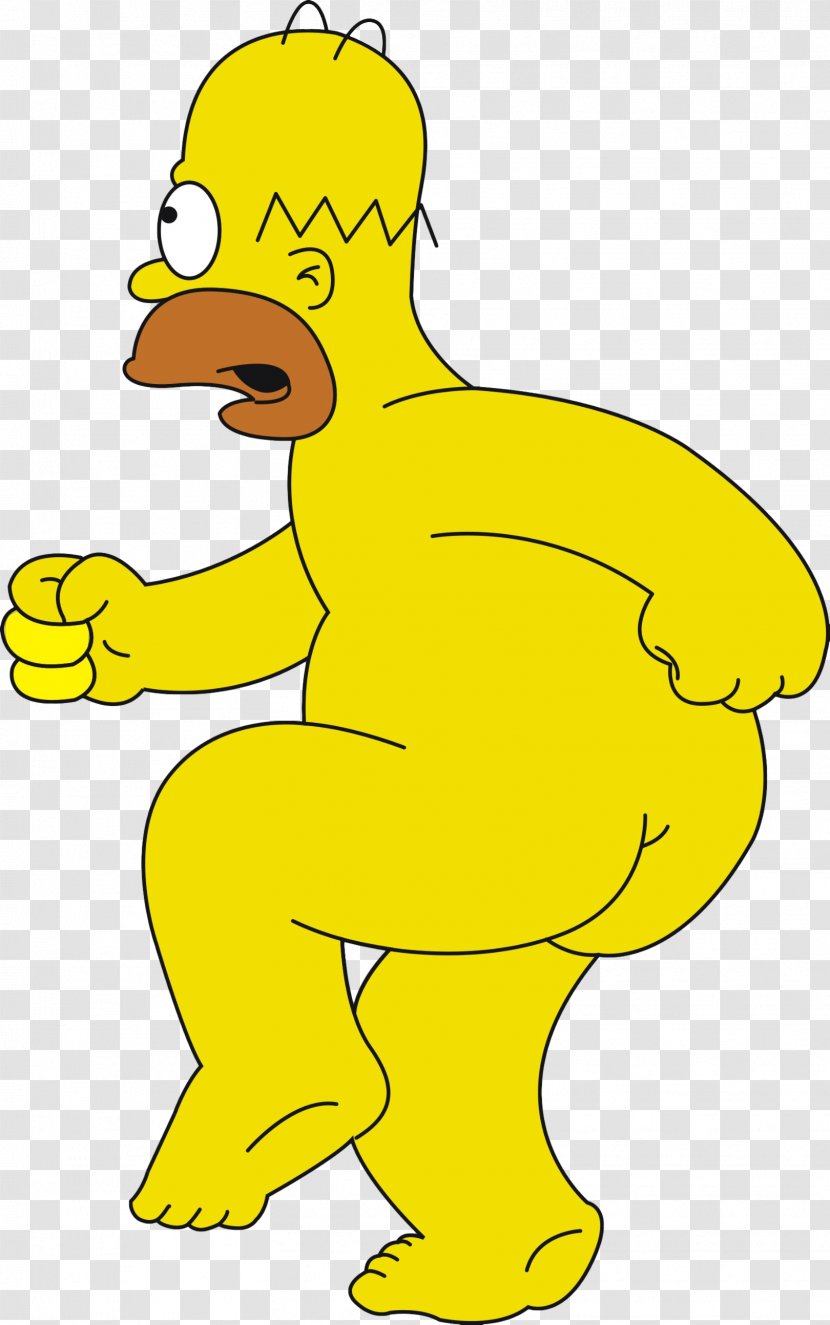 Homer Simpson Lisa Bart Clip Art - Water Bird - Homero Transparent PNG