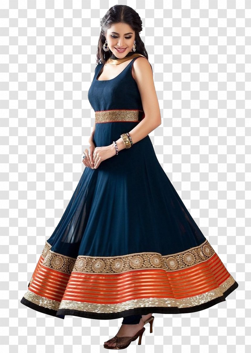 Anarkali Salwar Suit Dress Shalwar Kameez Georgette Transparent PNG