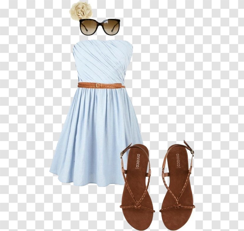Dress Sandal Clothing Skirt Shorts - Little Black - Light Blue Tunic Transparent PNG