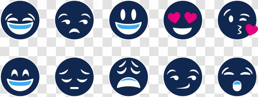 Emoji Emoticon Euclidean Vector - Blue - Expression Transparent PNG