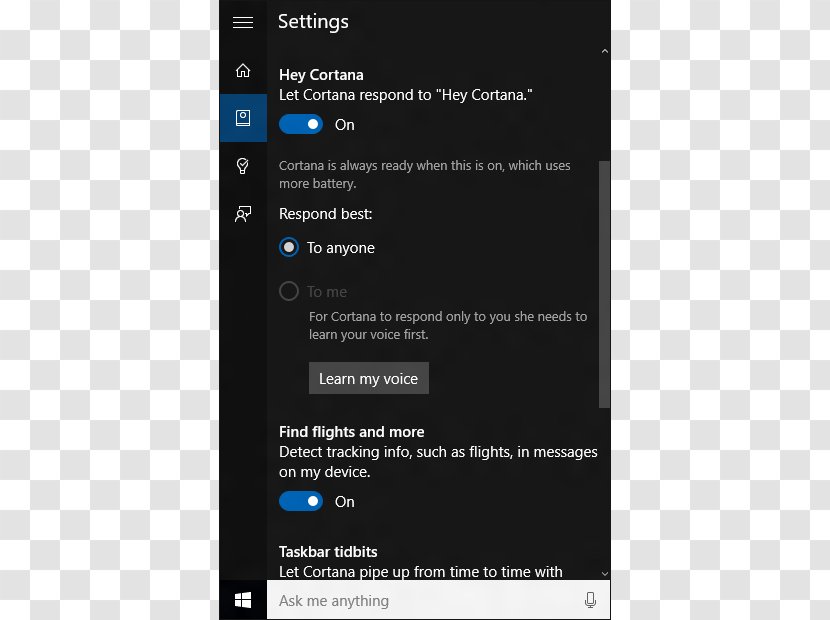 Cortana Microsoft Surface Windows 10 Book 2 - Text Transparent PNG