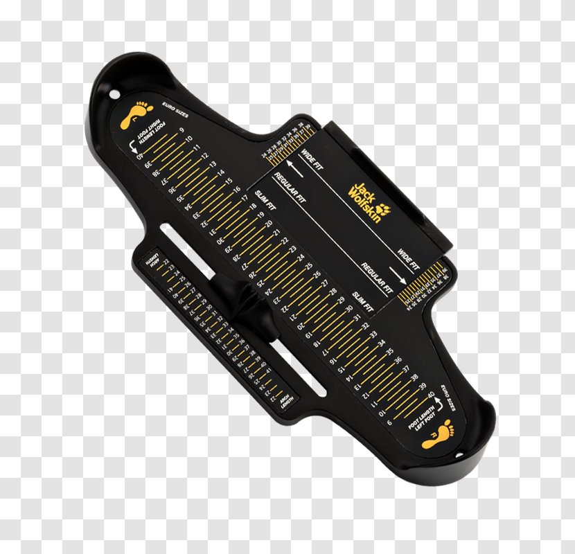 Brannock Device Shoe Size Measuring Instrument Foot - Guitar - Jack Wolfskin Logo Transparent PNG