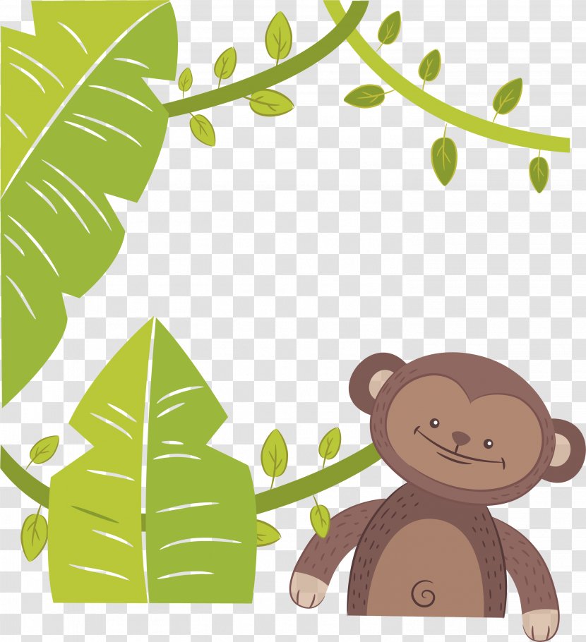 Monkey Clip Art - Lovely Jungle Transparent PNG