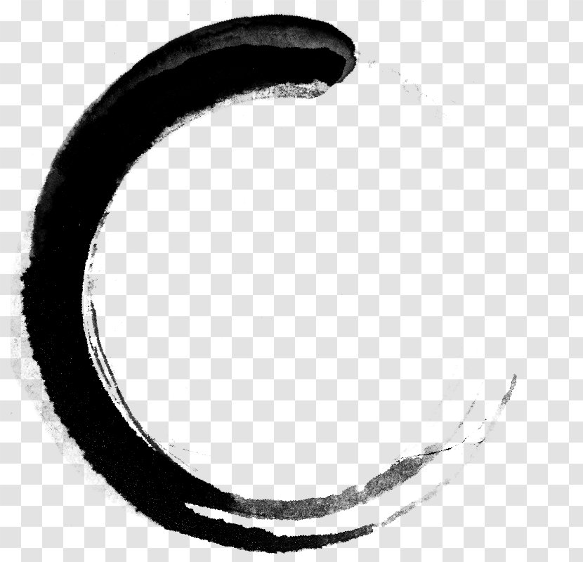 Crescent Circle White - Black And - Interface Transparent PNG