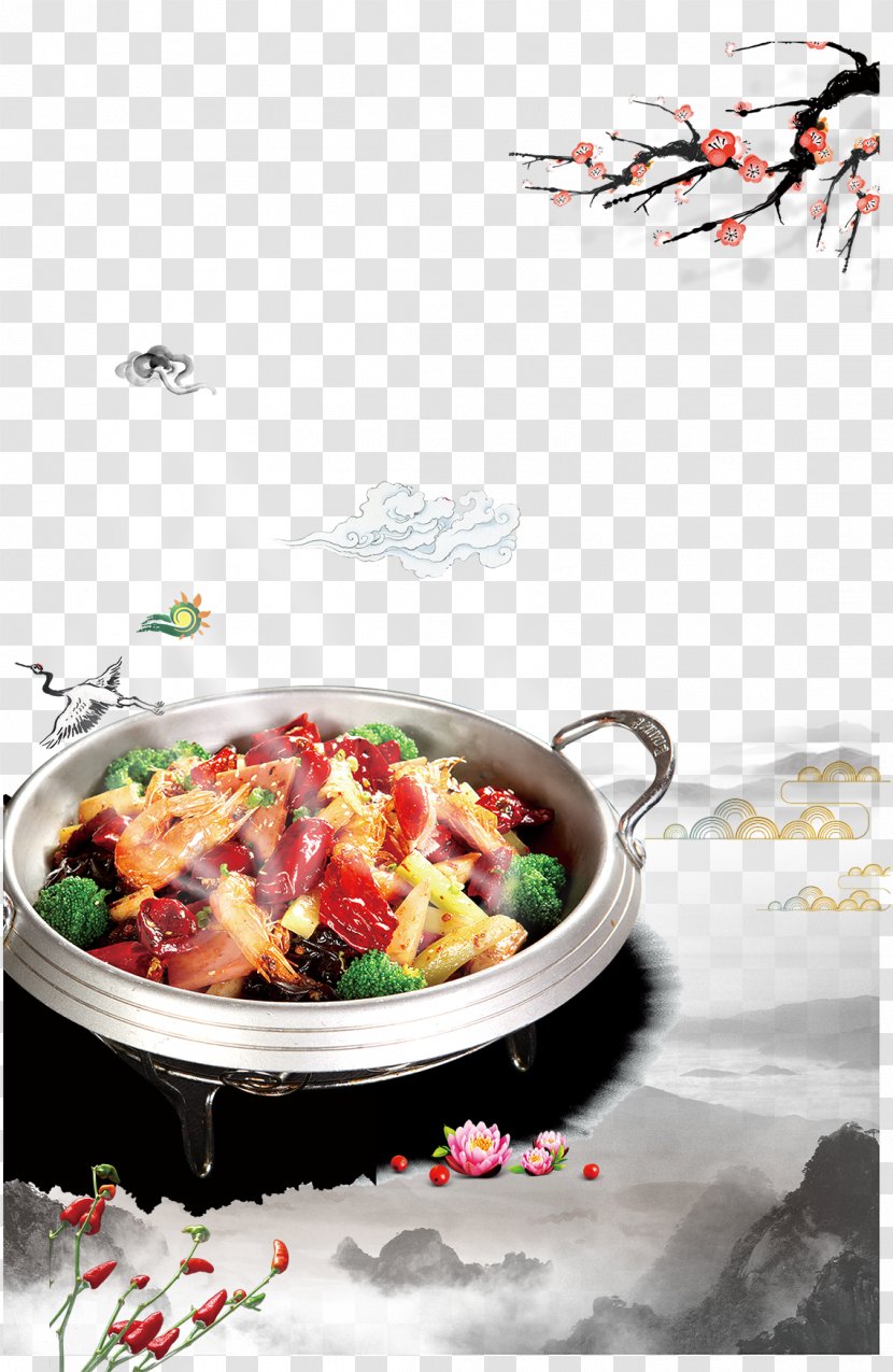 Chongqing Hot Pot Sichuan Cuisine Crock Spice - Tableware - Chinese Style Spicy Incense Gourmet Shrimp Transparent PNG