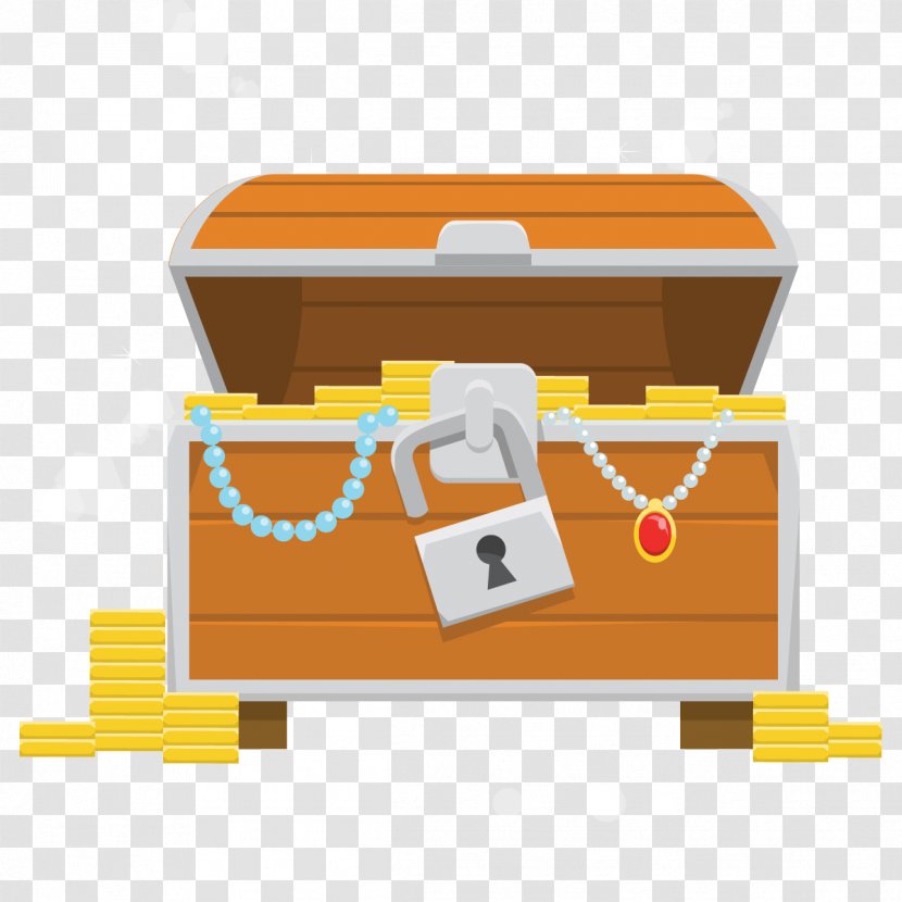 Treasure Piracy U5b9du7bb1 - Yellow - Vector Jewelry Box Transparent PNG