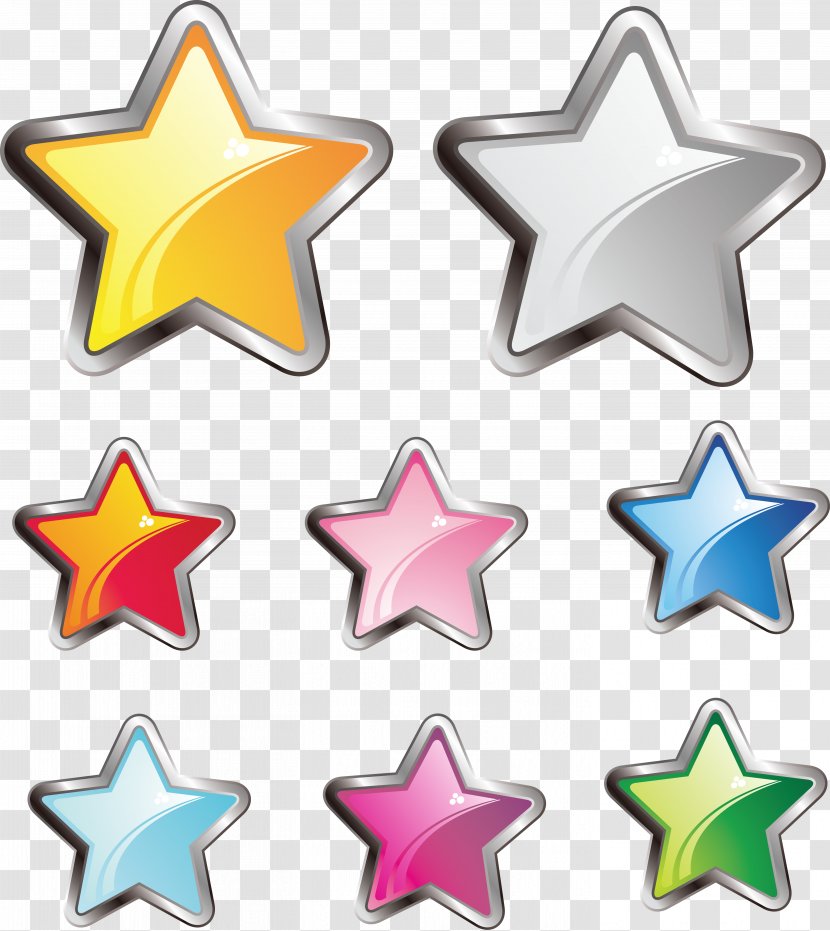 Star Clip Art - Cluster - 5 Transparent PNG