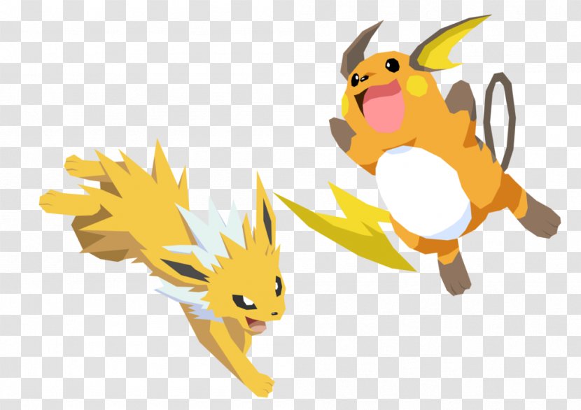 Pikachu Raichu Jolteon Pokémon Flareon - Yellow Transparent PNG