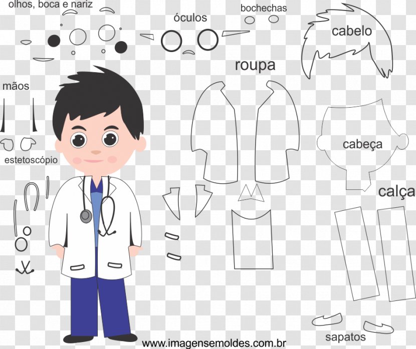 Molde Physician Medicine Felt - Silhouette - Enfermeira Transparent PNG