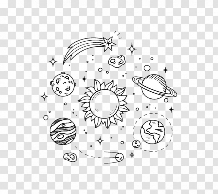 Drawing Doodle Art - Planet Transparent PNG