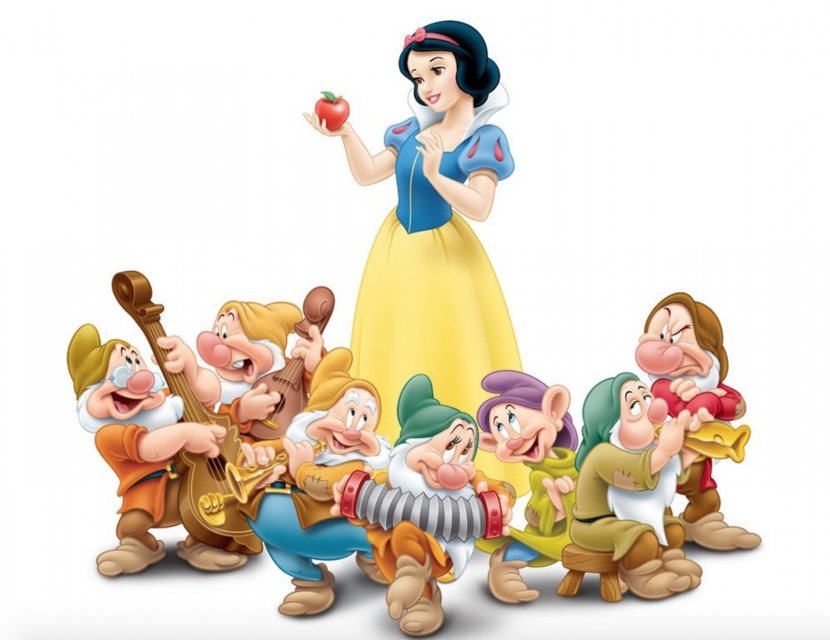 Snow White Queen Magic Mirror Seven Dwarfs Bashful - And The - Dwarf Transparent PNG