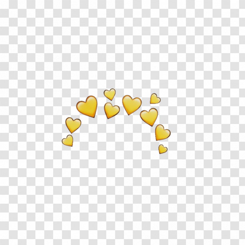 Heart Emoji Background - Text - Logo Yellow Transparent PNG