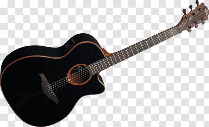 Lag Acoustic-electric Guitar Steel-string Acoustic - Watercolor Transparent PNG