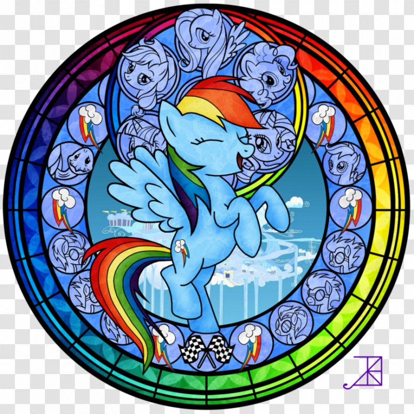 Rainbow Dash Pony Stained Glass - Deviantart Transparent PNG