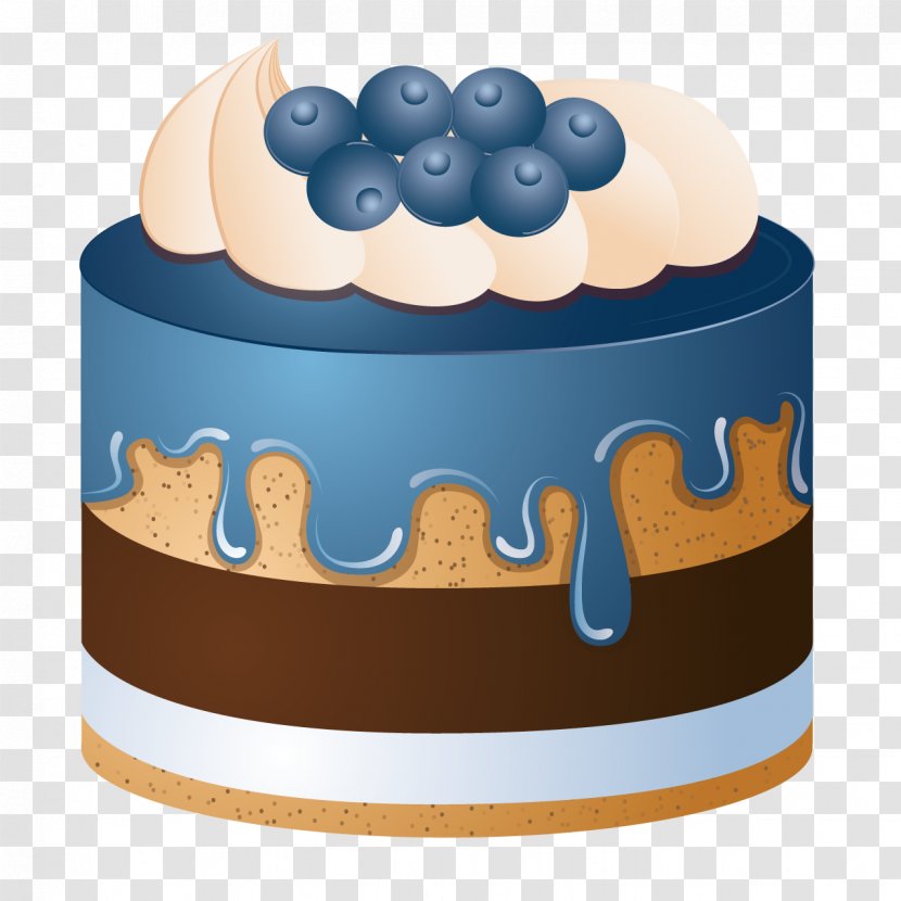 Ice Cream Macaron Chocolate Cake Buttercream - Baking - Blueberry Transparent PNG