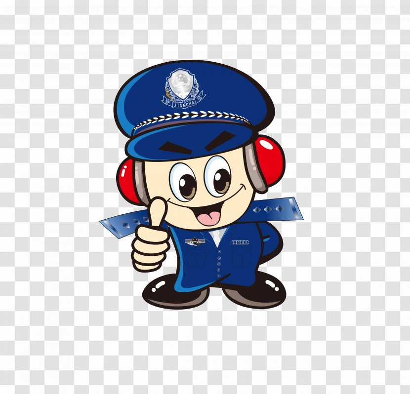 Police Officer Cartoon Peoples Of The Republic China - Chinese Public Security Bureau - Vector Special Picture Material Transparent PNG