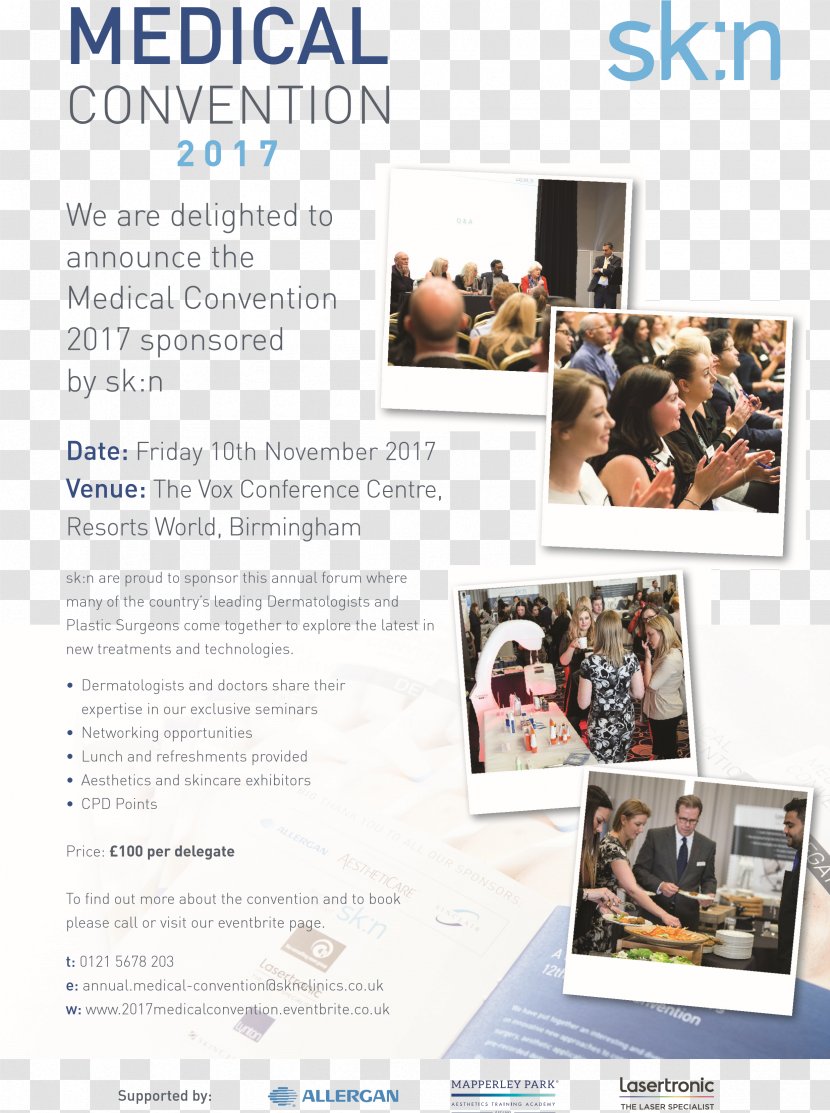 Convention Medicine Meeting Advertising Dermatology - 2017 - Save The Date Ticket Transparent PNG