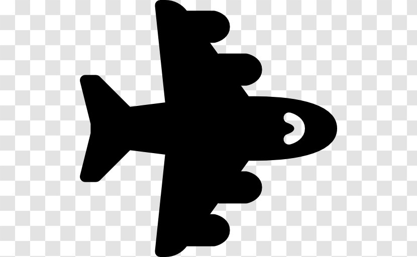Black Airplane Silhouette White Clip Art Transparent PNG