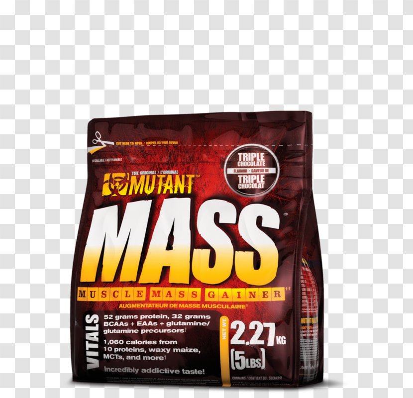 Gainer Dietary Supplement Mutant Mass Branched-chain Amino Acid - Carbohydrate - Muscle Transparent PNG