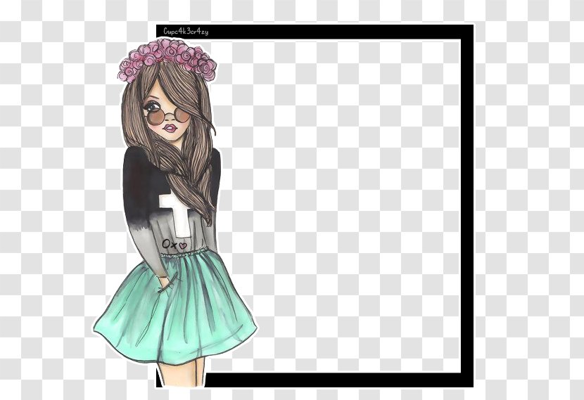 Drawing Picture Frames - Flower - The Girls Wear Glasses Transparent PNG