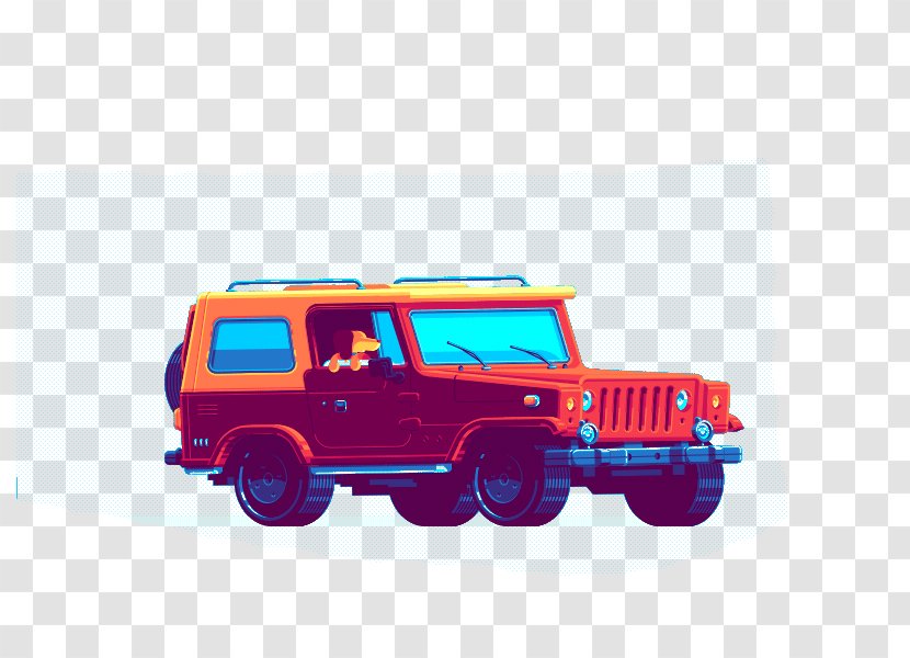 Jeep Giphy Animation Car - Flower - Cartoon Transparent PNG