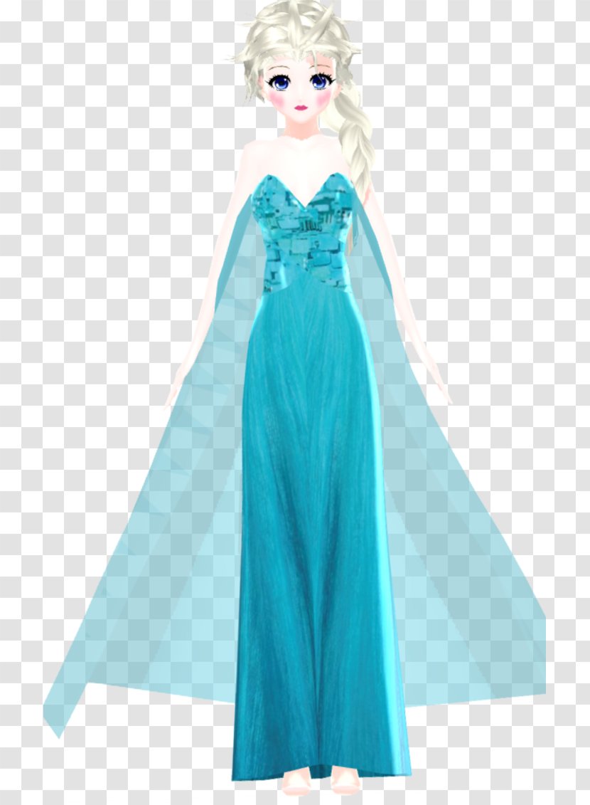 DeviantArt Elsa Gown Artist - Turquoise - Dress Transparent PNG