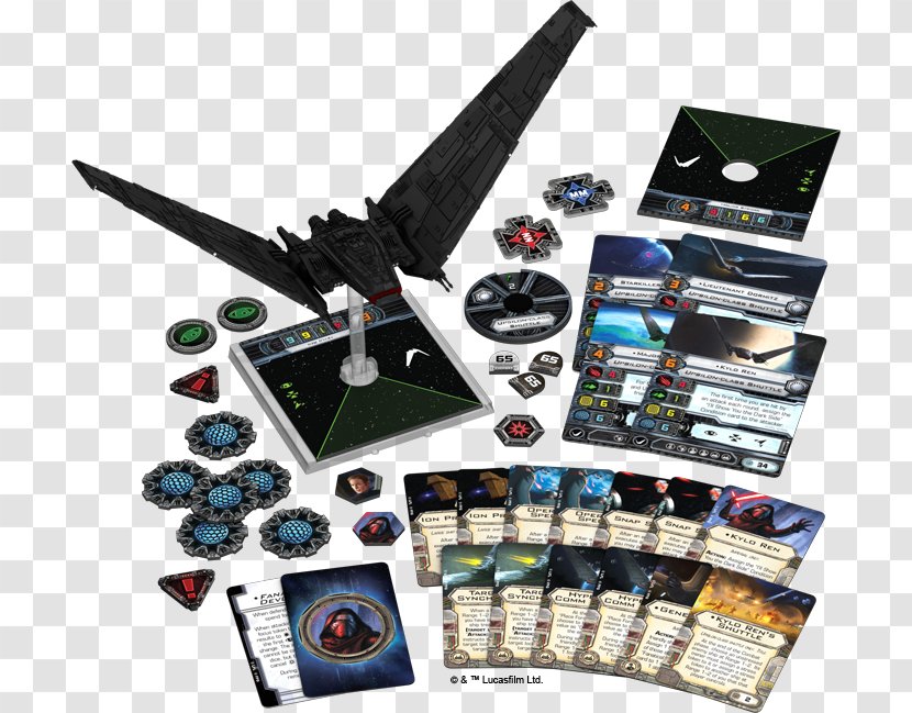Star Wars: X-Wing Miniatures Game Fantasy Flight Games Wars X-Wing: Upsilon-class Shuttle Expansion Pack X-wing Starfighter Kylo Ren - Plastic Transparent PNG