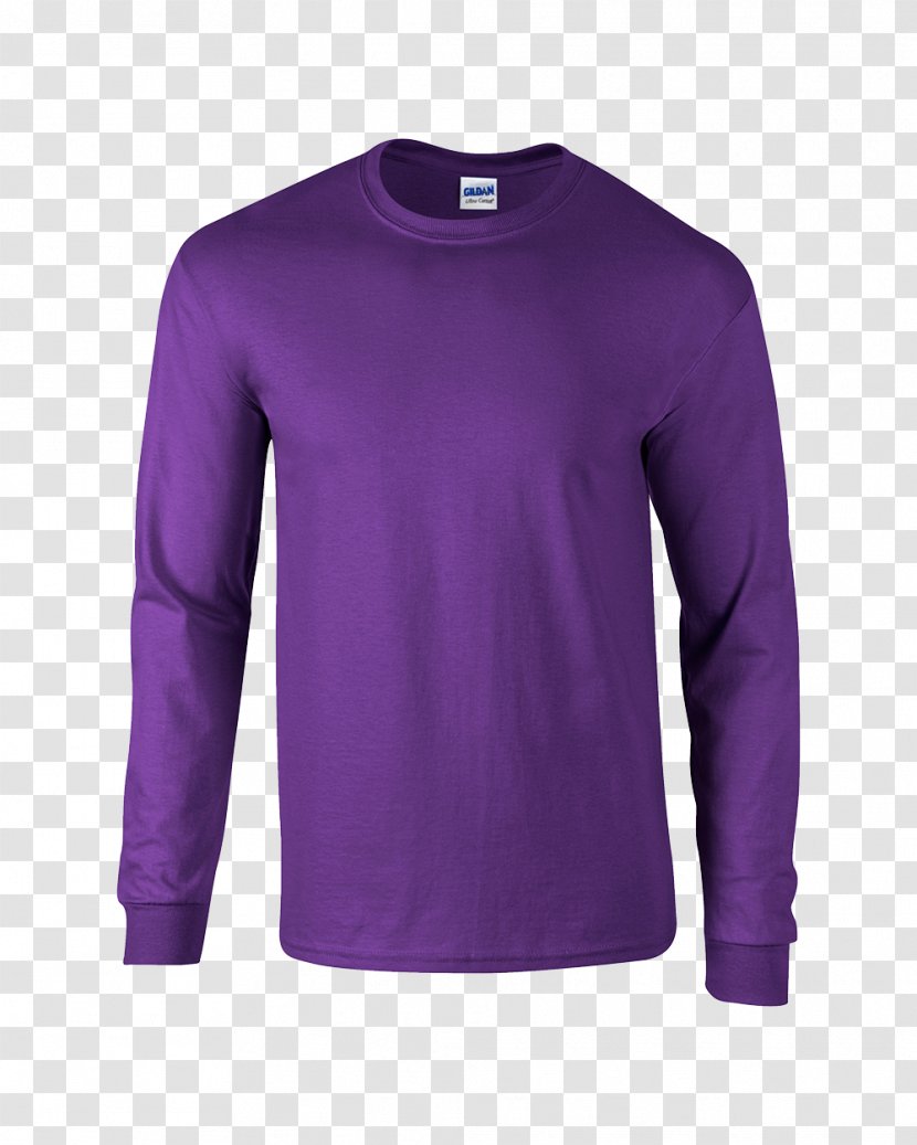 Long-sleeved T-shirt Hoodie Gildan Activewear - Neckline - Long Sleeve Transparent PNG