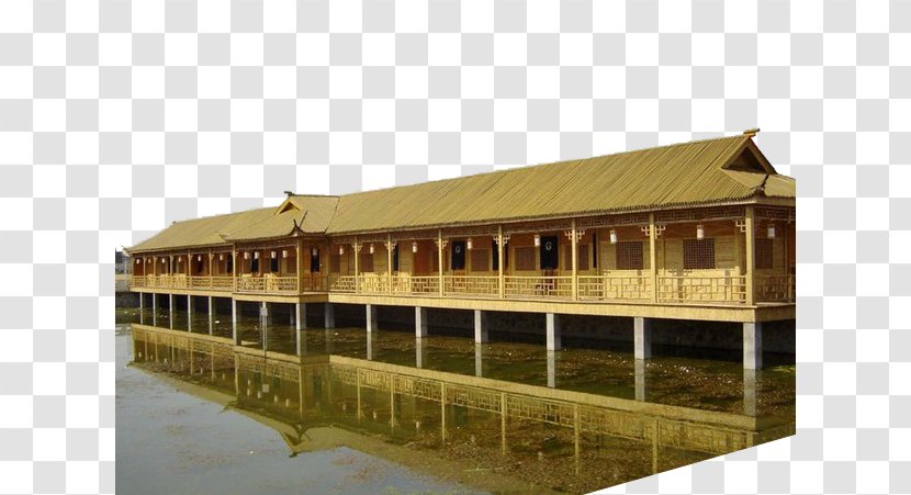 Meishan Wood Bamboo House - Water On The Material Transparent PNG
