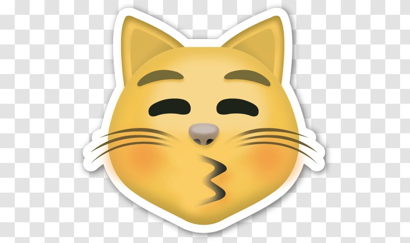 Cat T-shirt Emoji Heart Smile - Face Transparent PNG