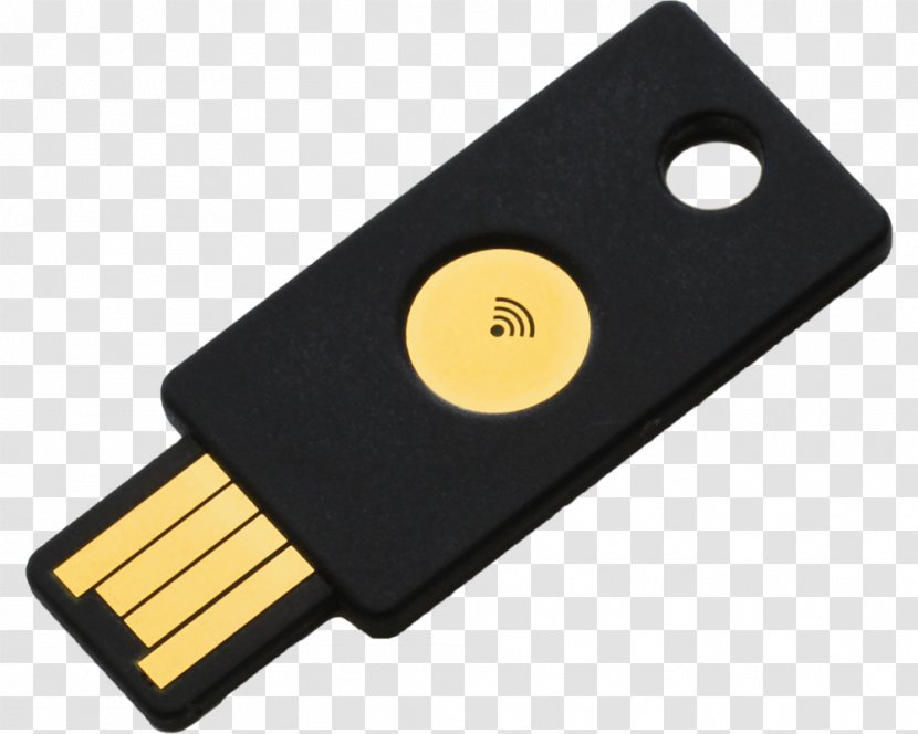 Security Token YubiKey One-time Password Universal 2nd Factor Multi-factor Authentication - Key Transparent PNG