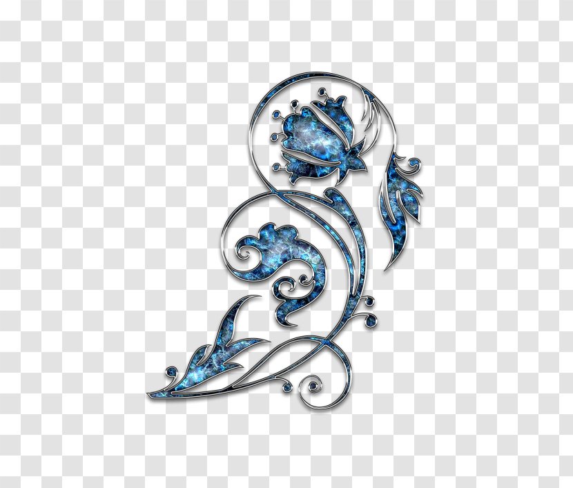 Flower Jewellery Blue Clip Art - White Transparent PNG
