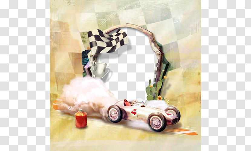 Black And White - Flag - Checkered Border Speedway Transparent PNG
