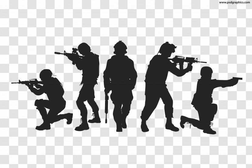 Silhouette Soldier Military Army - Mercenary - Soldiers Transparent PNG