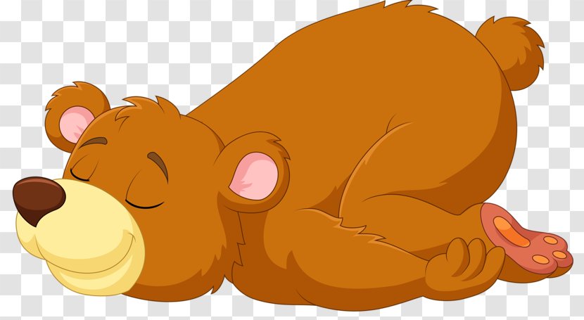 Bear Sleep In Non-human Animals Illustration - Tree - Sleeping Transparent PNG