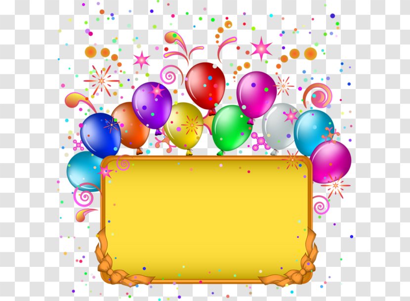 Balloon Birthday Clip Art - Picture Frames Transparent PNG