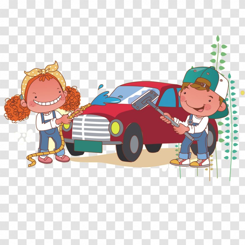 Car Wash Cartoon - For Men And Women Transparent PNG