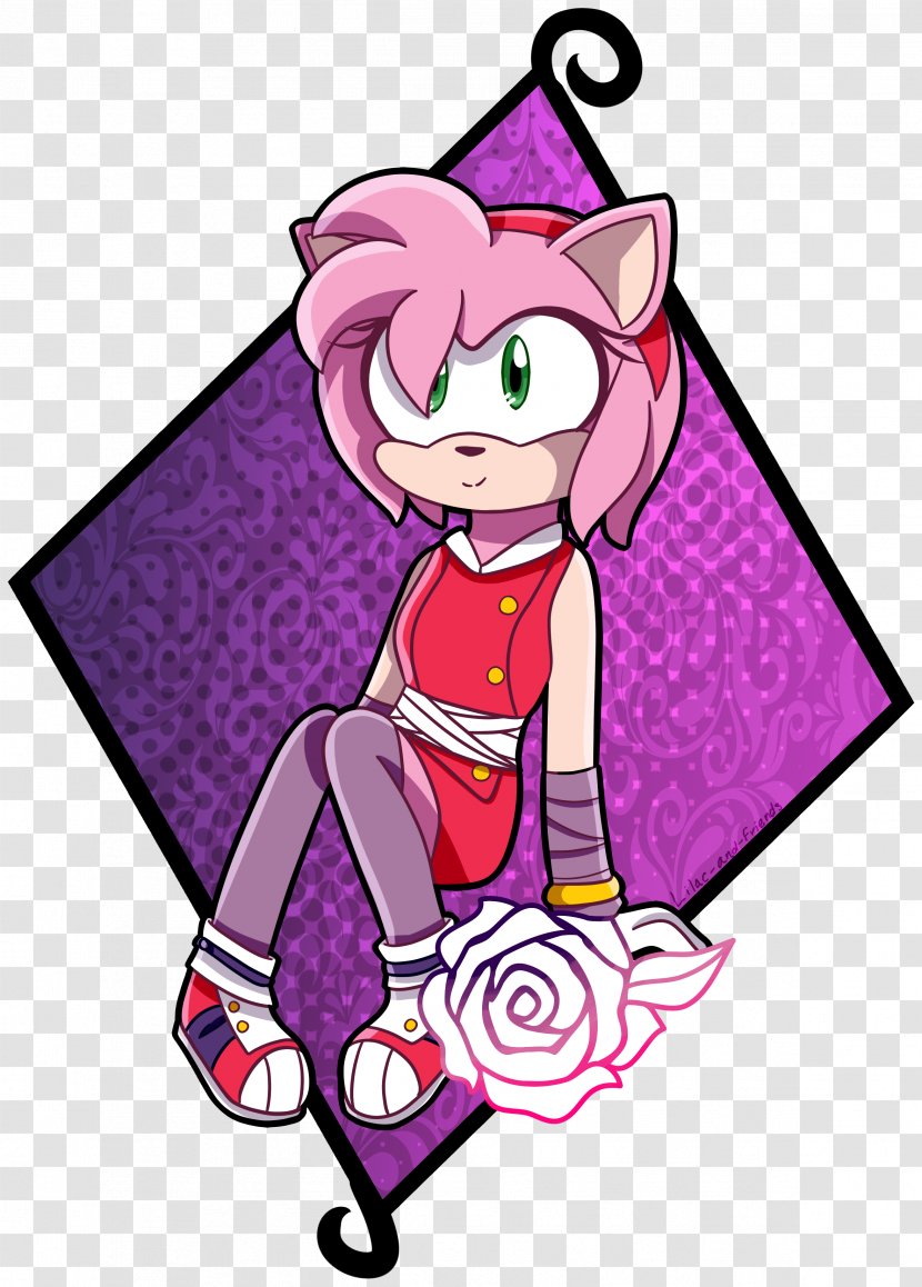 Amy Rose Sonic Boom: Rise Of Lyric Adventure Drive-In - Silhouette - Friends Transparent PNG
