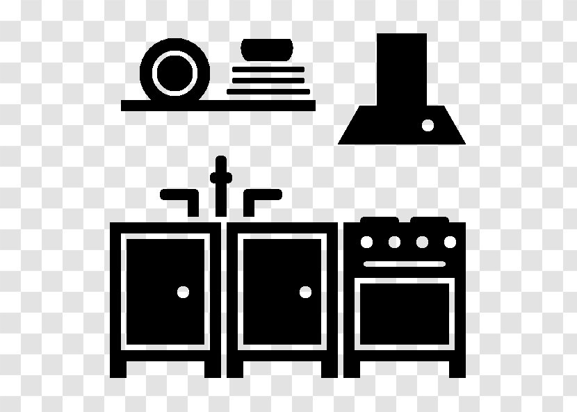 Kitchen Cabinet Utensil Furniture Icon Design - Black And White Transparent PNG