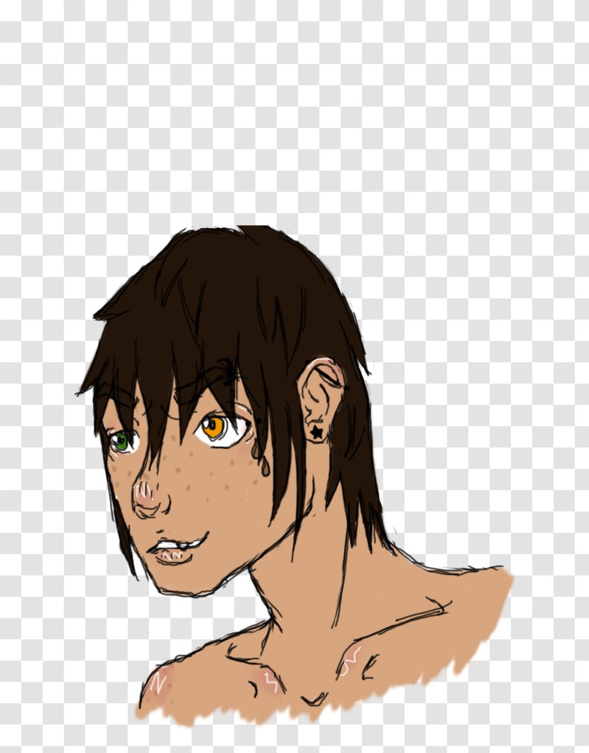 Ear Brown Hair Homo Sapiens Cheek - Watercolor Transparent PNG