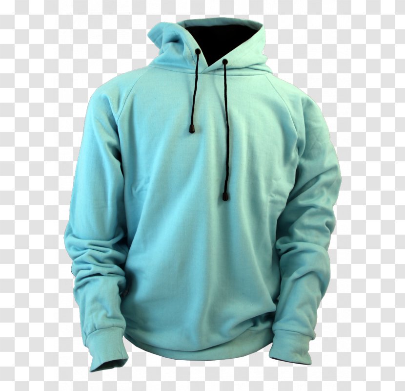 Hoodie Polar Fleece Bluza Neck - Turquoise - Pullover Transparent PNG