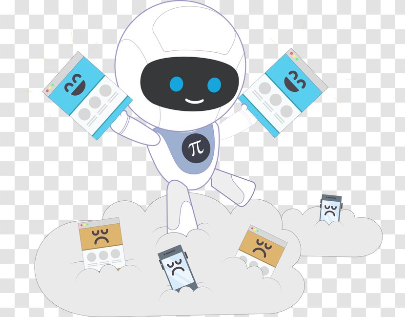 Advertising Paper Social Media Startup Company Robot - Tech Postcard Transparent PNG